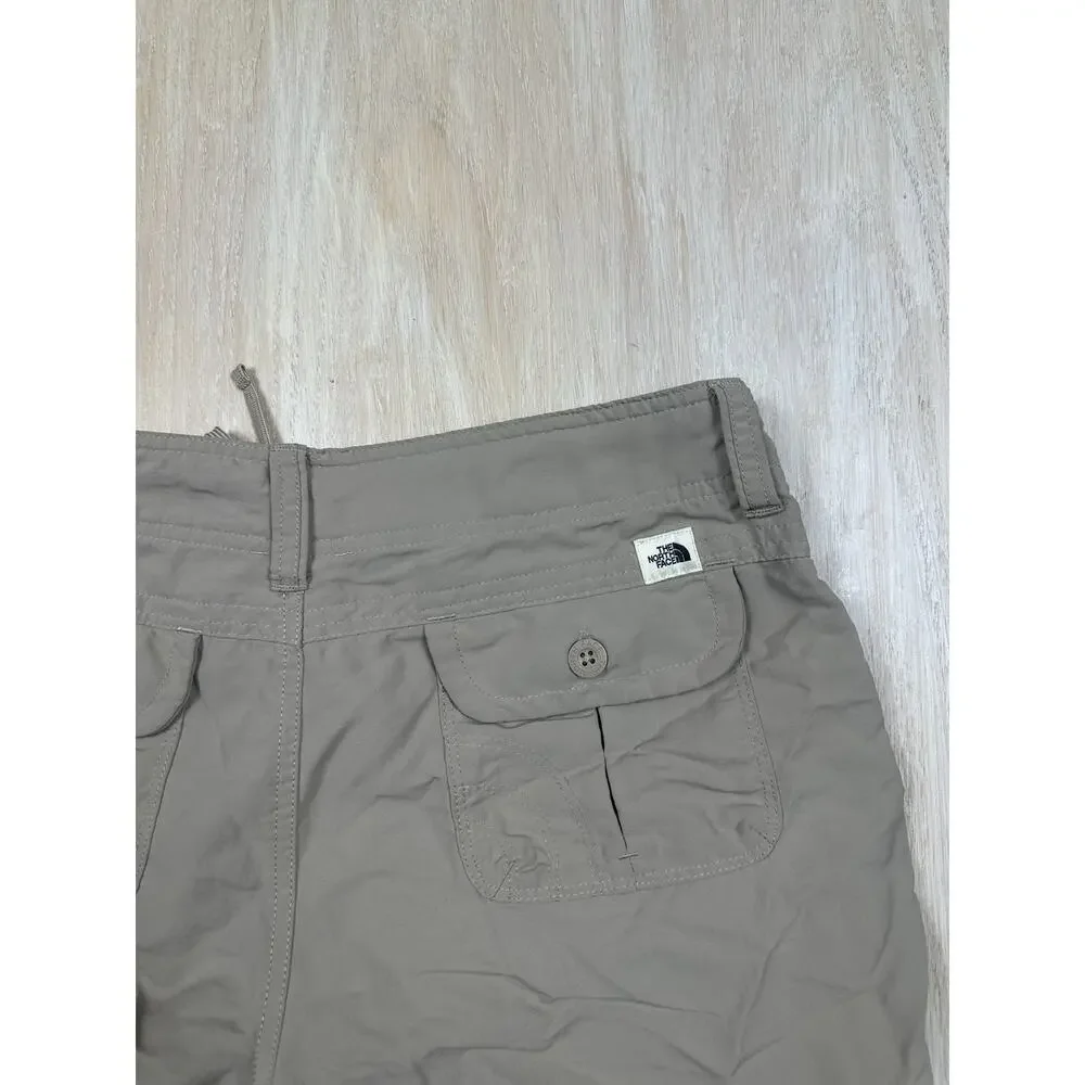 The North Face Paramount Taupe Nylon Hiking Cargo Travel Outdoor Shorts 10